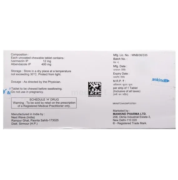 bandy plus 12mg tablet 1's